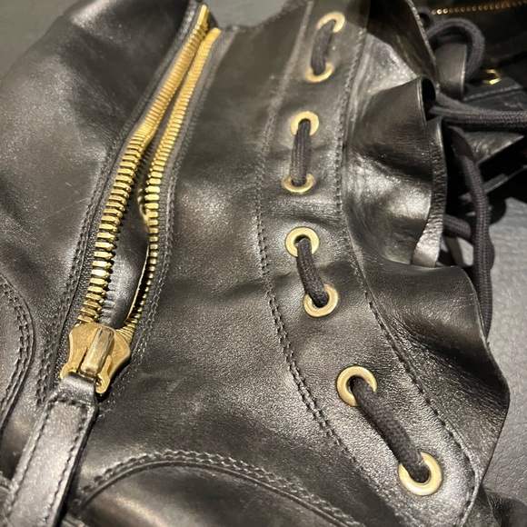 Valentino Ruffle Combat Boots - Picture 4 of 4